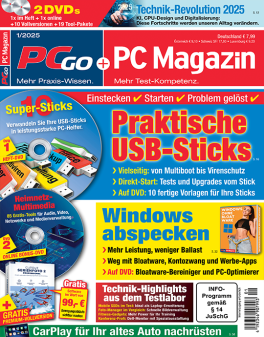 PCgo + PC Magazin Super Premium mit 2 DVD's in jeder Ausgabe (inkl. online Zugriff) und eine Prämie Ihrer Wahl