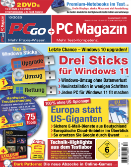 PCgo + PC Magazin Super Premium mit 2 DVD's in jeder Ausgabe (inkl. online Zugriff) und eine Prämie Ihrer Wahl